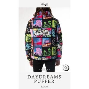 Sugerhill puffer jaxket / size M/ multi colors/perfect condition